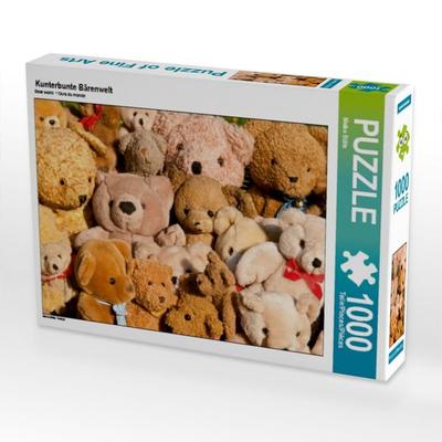 CALVENDO Puzzle Kunterbunte Bärenwelt | 1000 Teile Lege-Größe 64x48cm Foto-Puzzle für glückliche Stunden