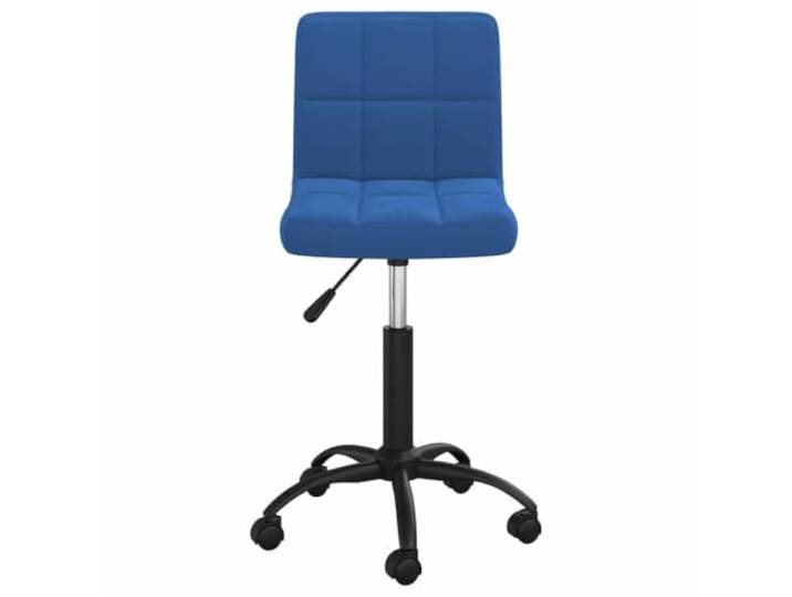 KGHERMDF Drehbarer Esszimmerstuhl Blau Samt Verstellbare Sitzhöhe, 360 Grad Rollen, Dick gepolstert, Gasdruckfeder