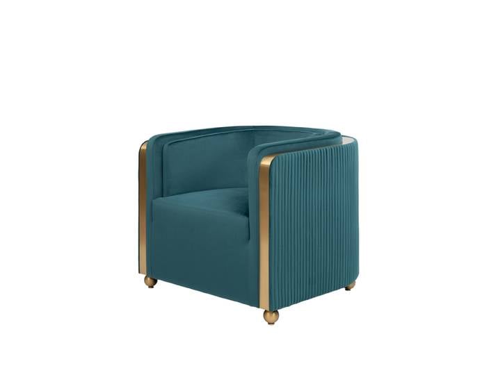 Ozman Lounge-Sessel – Pfauenblau