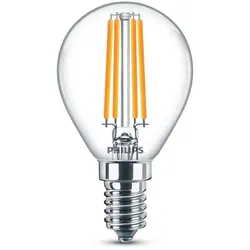 PHILIPS E14 LED Tropfen Lampe klar 6.5W wie 60W 2700K warmweiße Beleuchtung
