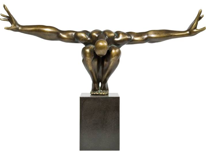 Dekoobjekt KARE DESIGN Athlet , braun (kupfer), B:75cm H:52cm T:23cm, Polyresin, Dekofiguren, Dekoobjekt, verschiedene Grössen & Farben