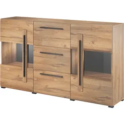 SIDEBOARD TULLIA 180/103/39 cm mit 3 Schubladen und 2 Türen Eichefarben