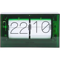 Karlsson, Tischuhr, Table clock Boxed Flip acrylic green