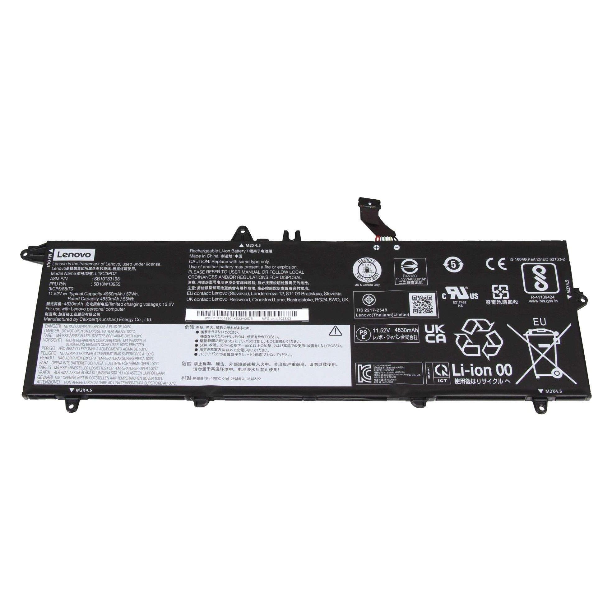 Lenovo BIS3 for Jazz Integ 3c/57Wh (3 Zellen, 4922 mAh) (5B10W13911)