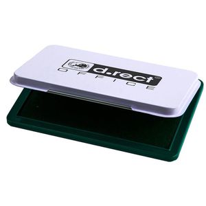 D.RECT Stempelkissen NO. 2, für Büro, grün, 11 x 7 cm, Metallgehäuse