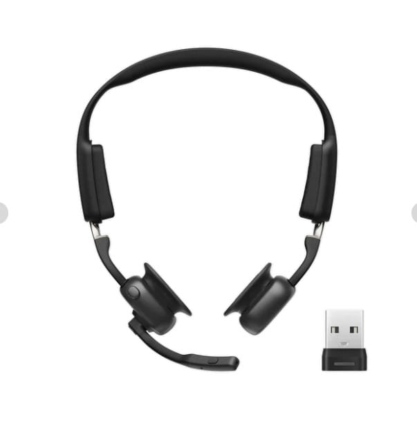 Shokz OpenMeet UC Knochenschall-Headset schwarz inkl. USB-A Dongle