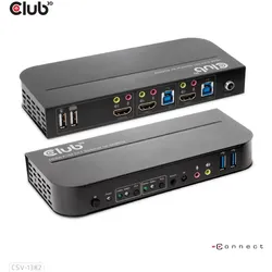 CLUB3D HDMI KVM SWITCH FOR DUAL HDMI 4K 60Hz
