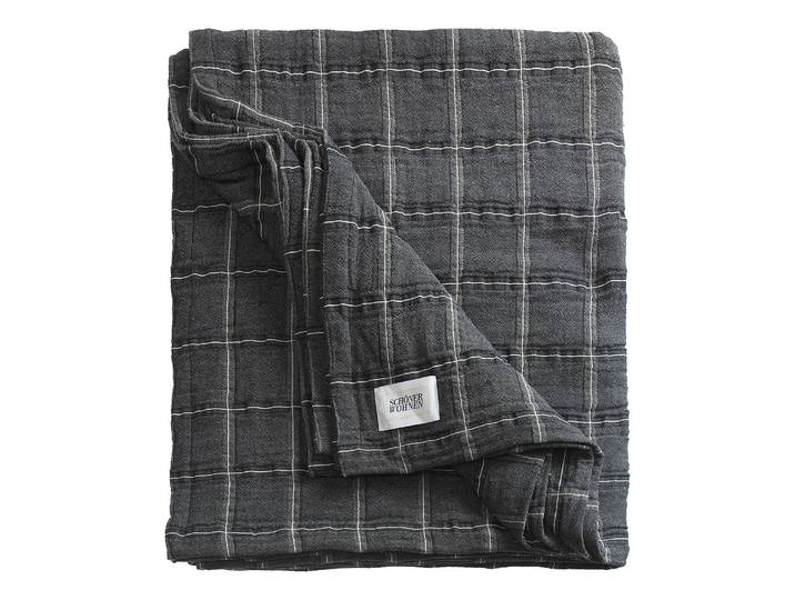 Tagesdecke 220 x 240 x 1cm Grau/Anthrazit Baumwollstoff