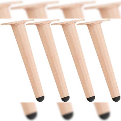 CLP 4er Set Möbelfüße 26 cm hellbraun