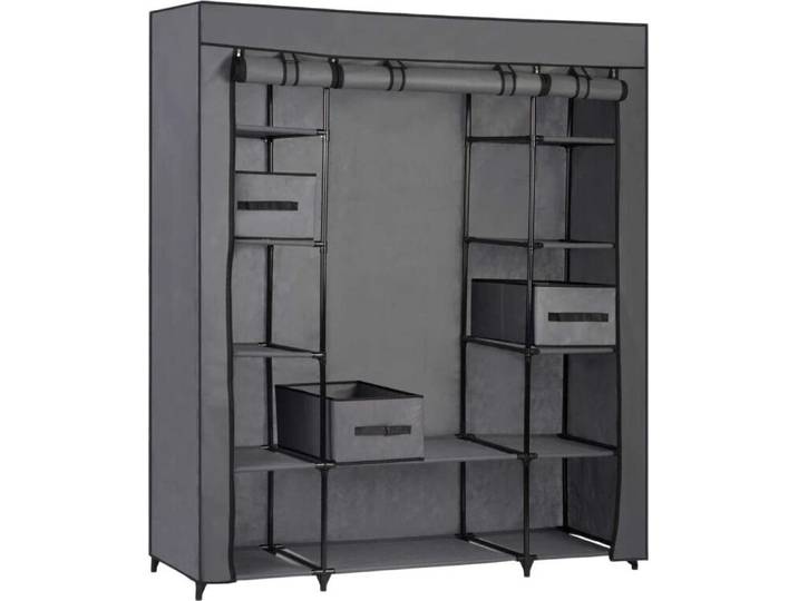 Grande armoire textile à tiroirs Massido - graphite