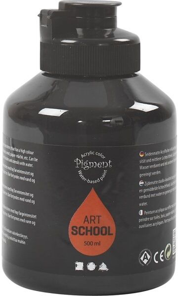 Pigment Kunstnermaling   500 Ml   Black