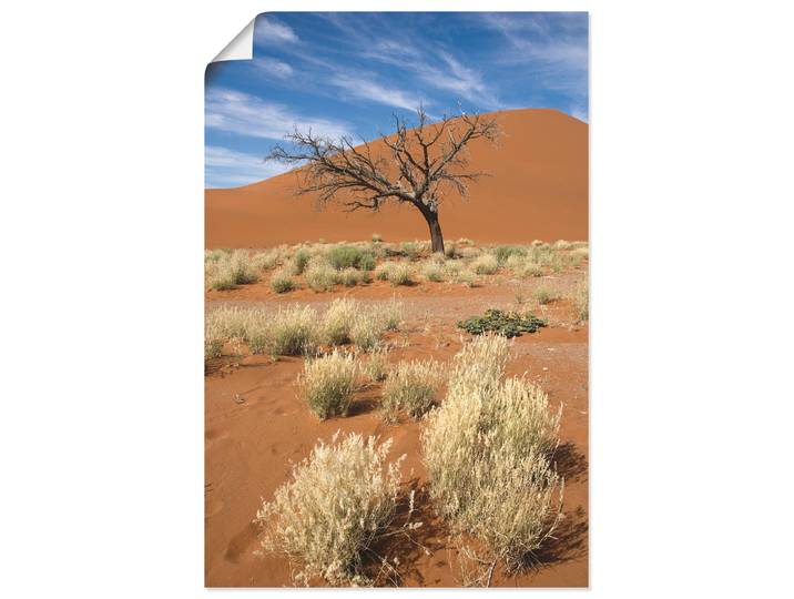 Poster ARTLAND Namib-Wüste 2 , orange (farbe bild(er): orange), B:40cm H:60cm, Bilder, Poster, ohne Rahmen