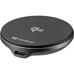 SANDBERG Wireless Charger Magnet Qi2 15W schwarz/grau