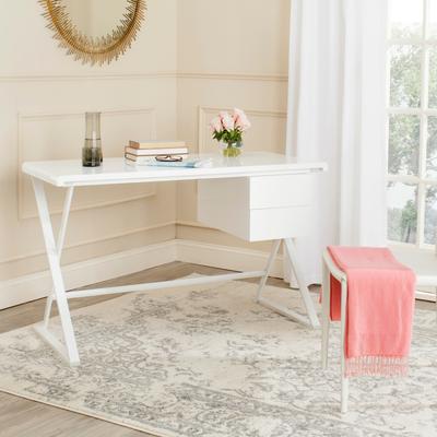SAFAVIEH Watkins Modern White Minimalist Desk