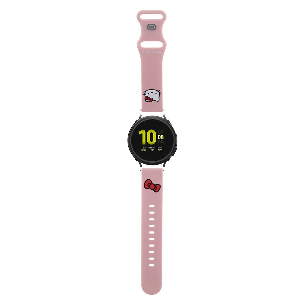 Hello Kitty Pasek Uniwersalny HKUWMSCHBLP Silicone Kitty Head różowy/pink strap 20mm (Edelstahl, Plastic, Silikon) (1696244904)