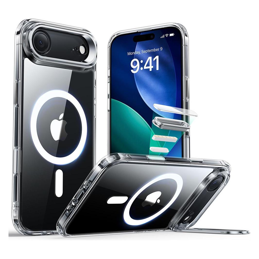 ESR - Classic Hybrid HaloLock Kickstand - iPhone 17 Air - Clear (Apple iPhone 17) (59432326)
