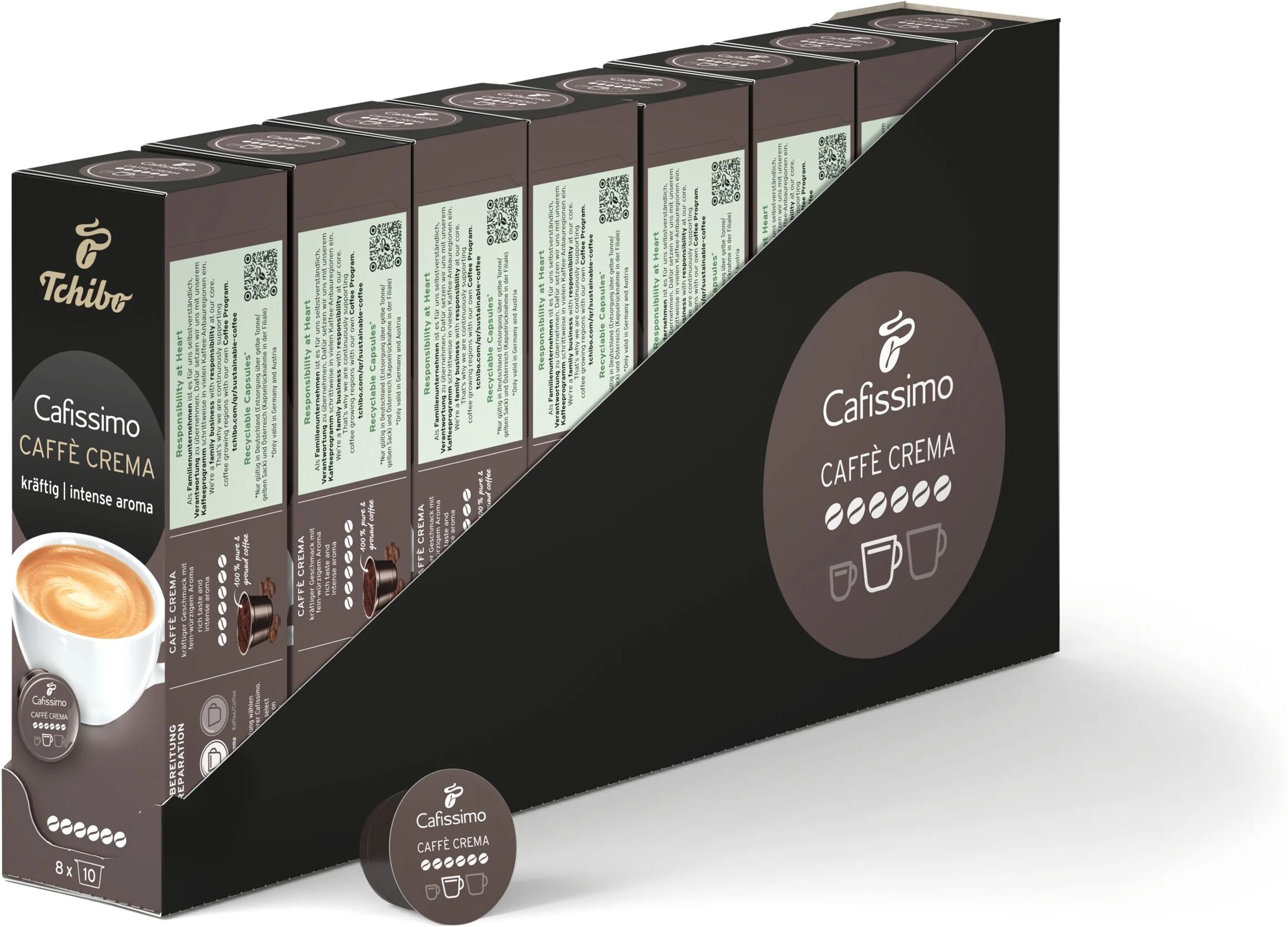 Tchibo - Caffè Crema Kräftig - 80 Kapseln - Intensität: 6/6