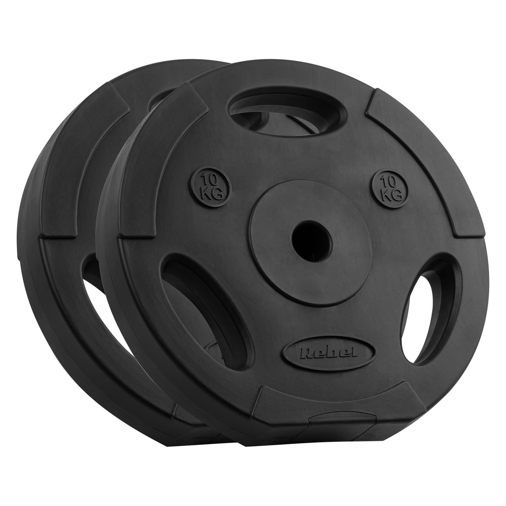 Rebel Bituminöses Gewichtsset 2x10kg 31mm Bohrung Scheibe mit Griffen ACTIVE (RBA-2123)