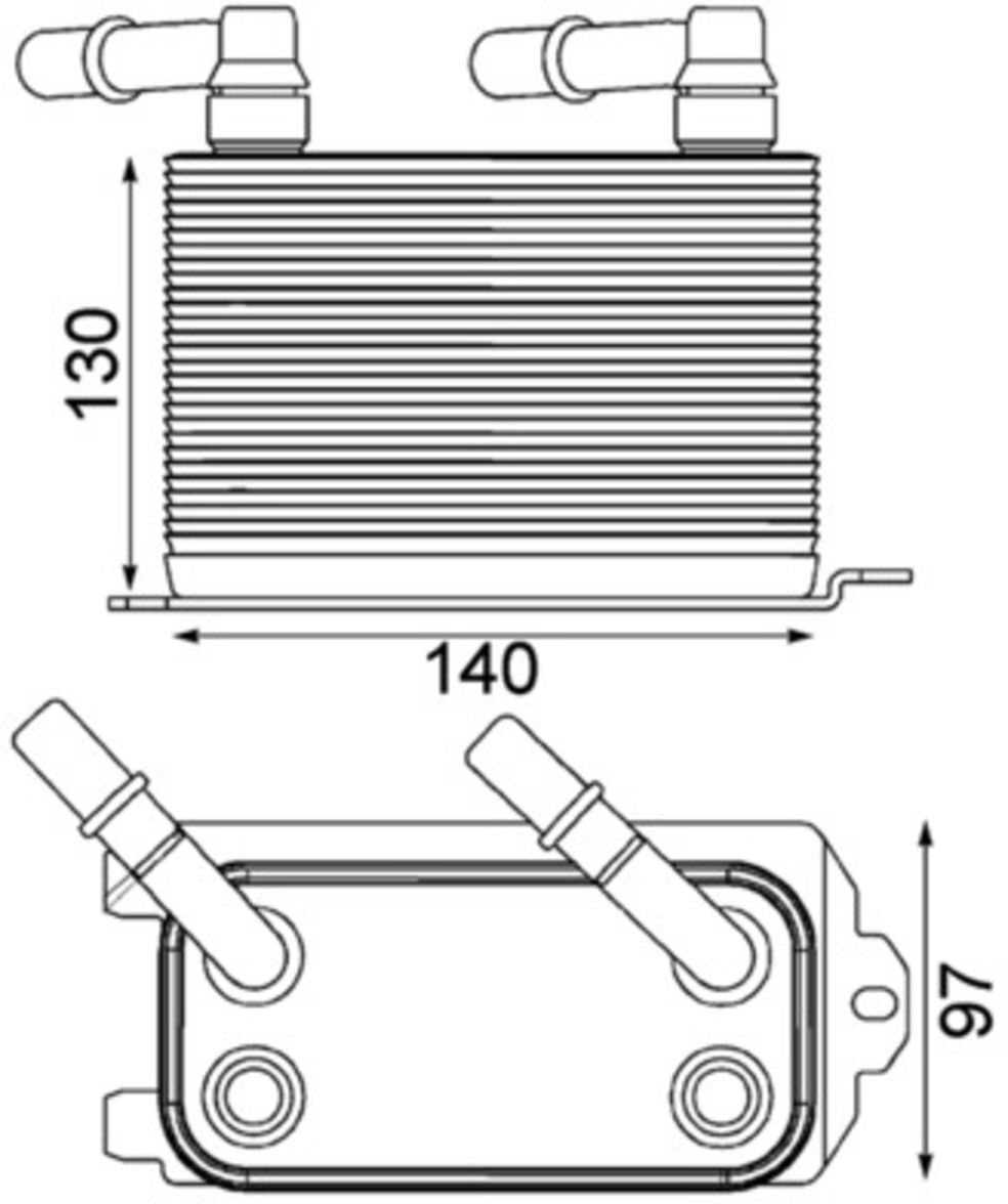 Ölkühler, Automatikgetriebe MAHLE CLC 228 000P