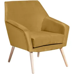 SESSEL Kachka Bezug Samtvelour Buche natur / mais