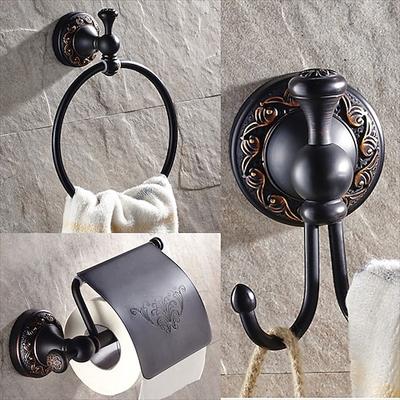 Badzubehör-Sets, an der Wand montierte Orb-Hardware umfassen Handtuchhalter/Toilettenpapierhalter/Kleiderhaken/Handtuchring