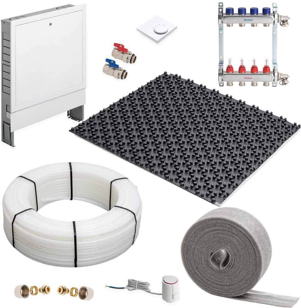 Megabad Profi Collection Underfloor heating stud system complete set for an area up to 50 m² MBNS1EB50QM