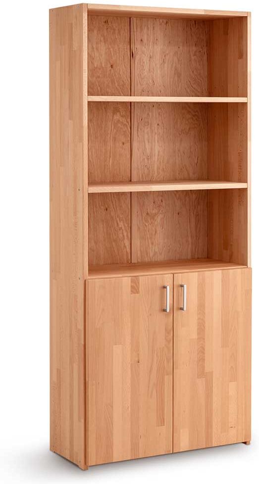 Pharao24.de Aktenschrank Holz modern Buche geölt 186 cm hoch 80 cm breit