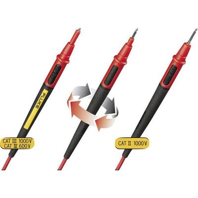 Fluke TL175 Sicherheits-Messleitungs-Set Lamellenstecker 4 mm Prüfspitze 1.50 m Schwarz, Rot 1 St.