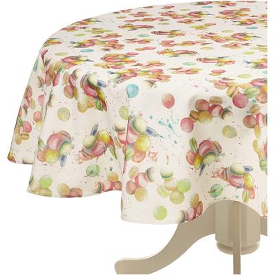 Violet Linen European Macaron Biscuits Pattern Tablecloth