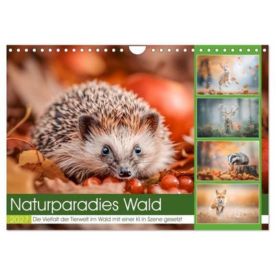 Naturparadies Wald (Wandkalender 2027 DIN A4 quer), CALVENDO Monatskalender