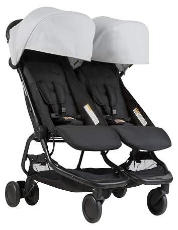 Nano DUO V1 Zwillings-, Geschwisterwagen - silber