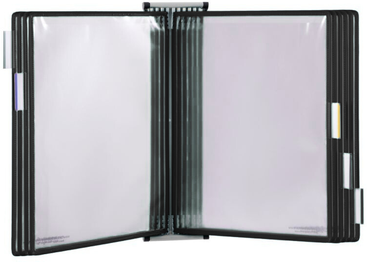 Tarifold Wandhalterset mit 10 Taschen, schwarz