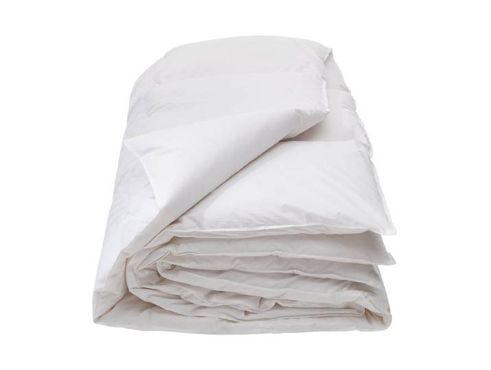Daunenbettdecke INTERIO BETTWAREN Interio Bettwaren Basic Liht 160 x 210 cm , weiss (weiß), B:160cm L:210cm, Obermaterial: 100% Baumwolle, Bettdecken, Daunenbettdecke