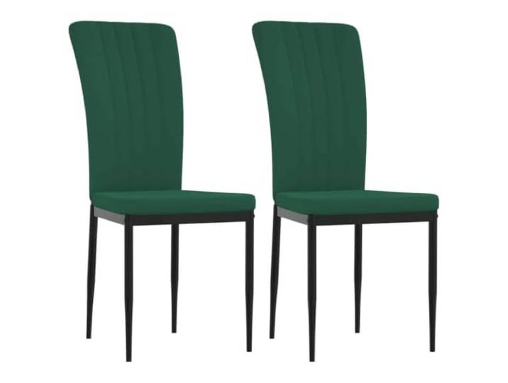 Jkghdrt Esszimmerstühle 2 STK. Dunkelgrün Samt Samtbezug, Eisenrahmen, Schaumstoffpolsterung, Montageanleitung, max. 110 kg pro Sitzplatz