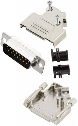 MH Connectors MHD45ZK15-DB15P-K D-SUB Stiftleisten-Set 45° Polzahl: 15 Lötkelch