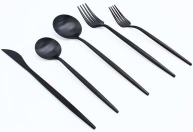 Elyon Tableware Elyon Lea Matte Colored Stainless Steel Flatware Set 20 Pieces