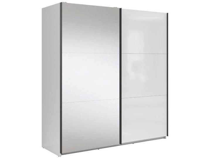 Schwebetürenschrank mit Spiegel 183cm Tetrix, Weiß