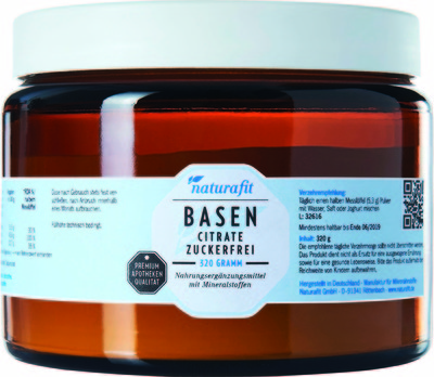 NaturaFit GmbH NATURAFIT Basencitrate zuckerfrei Pulver 320 g 10123399