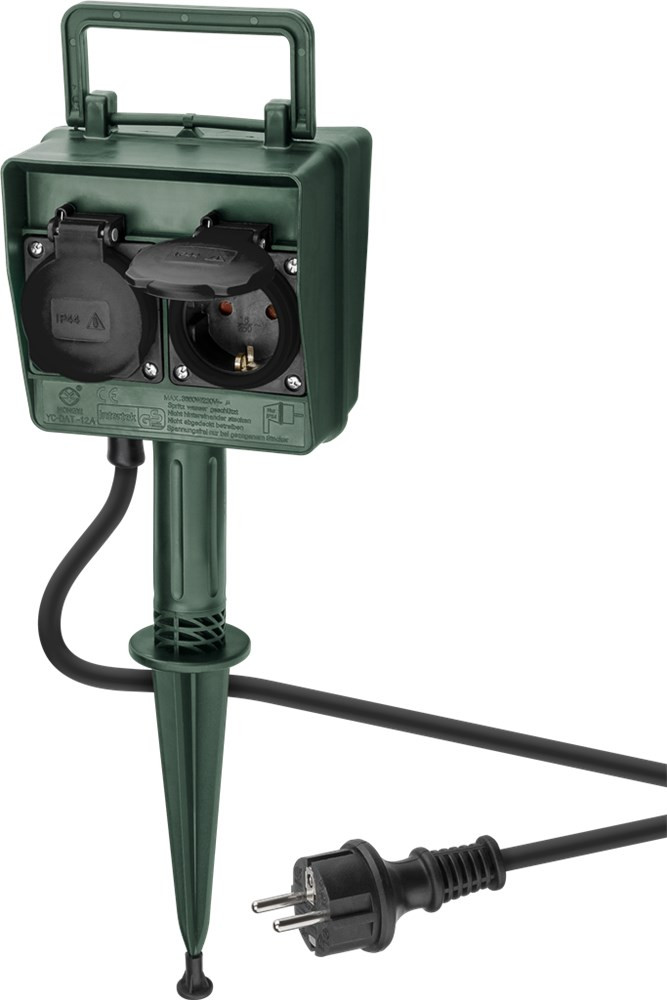 Goobay 4-voudig buitenstopcontact, spatwaterdicht IP44
