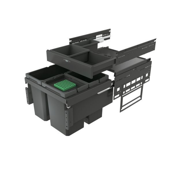 Naber Cox Base 360 S/500-3 mit Base-Board, Abfallsammler für Frontauszüge, mit Biodeckel