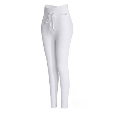 Leggings YEAZ "Leggings RUNWAY", Damen, Gr. S, US, weiß, Obermaterial: 87% Nylon NY. 13% Elasthan EL., Hosen Leggings