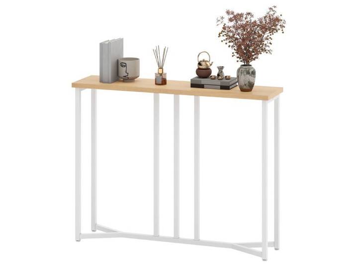 Balconera Ensemble console d'entrée deux pièces - version étroite 80 cm - coloris chêne
