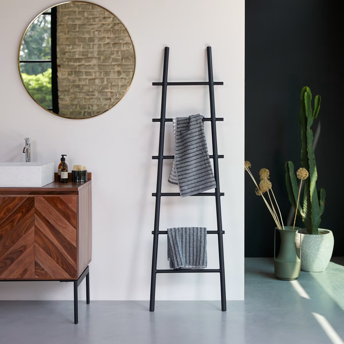 Tikamoon Handdoekenrek Industrial - Zwart