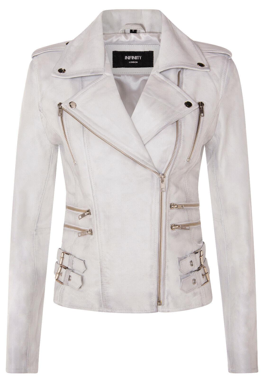 Damen Leder Brando Bikerjacke-Loddon