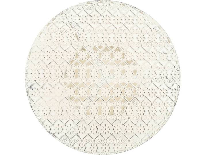 vidaXL Table de bistrot style vintage ronde en métal 40 x 70 cm blanche