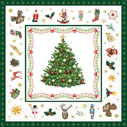 Ambiente 20 Servietten Papier 33x33cm 3-lag. - hochwertige Einweg Papierservietten klassisches Weihnachtsdesign Weihnachtsservietten Motivservietten Tischdeko
