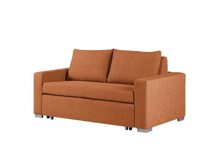 Canapé convertible Basic Orange/Orange Tissu Doran 173cm Avec fonction couchage Moderne