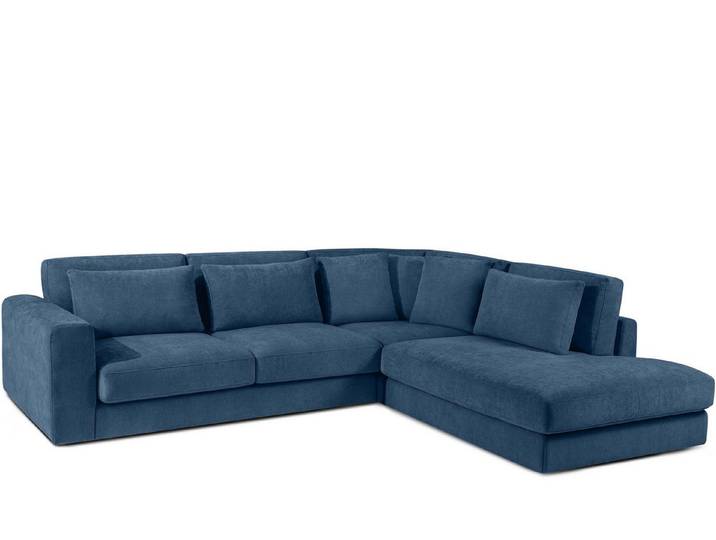 KONSIMO® Ecksofa VERUS edle Verarbeitung und Komfort, luxuriös, Premiumqualität aus EU, Maße: 297x84x116/248 cm, Kissen regulieren die Tiefe und stützen die Lendenwirbelsäule, Traditionelles Design und Komfort, handgefertigt, Gewebe-Stoff