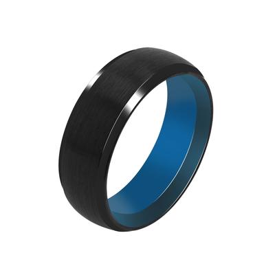 Fingerring AKZENT "Tungsten, Gravurfähig, langlebig, Größe 62 - 70" Gr. 68, schwarz, Fingerringe, Herren, 68, Fingerring
