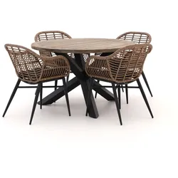 Intenso Azora/ROUGH-Y ø120 cm Gartenmöbel-Set 5-teilig